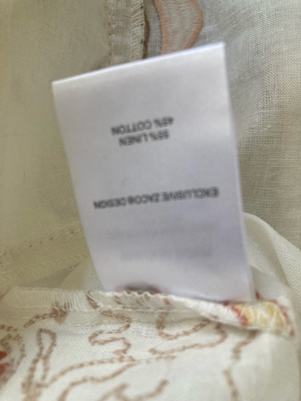 ZaCo Australia Shoreline Embroidered Linen Resort Shirt Ivory NWT Coastal Chic - Picture 9 of 10